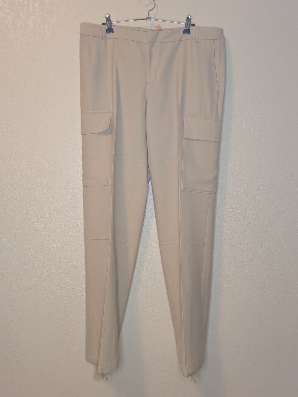 Vintage Banana Republic Fall 2003 100% Wool Cargo Pants Camel Tan Size 14